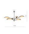 Vene 6 Svart/Rattan taklampa - Ø12 cm, E14, 230V, utan ljuskälla
