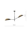 Vene 2 Svart/Guld taklampa - Ø12 cm, E14, 230V, utan ljuskälla