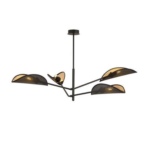 Vene 4 Svart/Guld taklampa - Ø12 cm, E14, 230V, utan ljuskälla