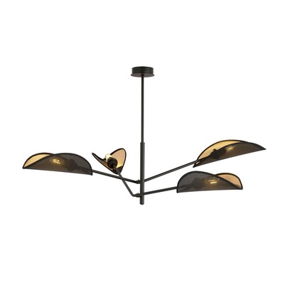 Vene 4 Svart/Guld taklampa - Ø12 cm, E14, 230V, utan ljuskälla