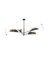 Vene 4 Svart/Guld taklampa - Ø12 cm, E14, 230V, utan ljuskälla