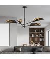 Vene 4 Svart/Guld taklampa - Ø12 cm, E14, 230V, utan ljuskälla