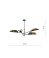 Vene 4 Svart/Guld taklampa - Ø12 cm, E14, 230V, utan ljuskälla
