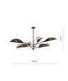 Vene 6 Svart/Guld taklampa - Ø12 cm, E14, 230V, utan ljuskälla