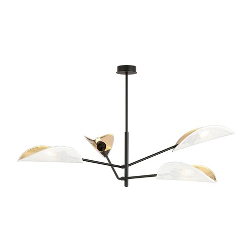 Vene 4 Vit/Guld taklampa - Ø12 cm, E14, 230V, utan ljuskälla