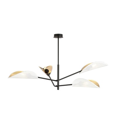Vene 4 Vit/Guld taklampa - Ø12 cm, E14, 230V, utan ljuskälla