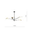 Vene 4 Vit/Guld taklampa - Ø12 cm, E14, 230V, utan ljuskälla