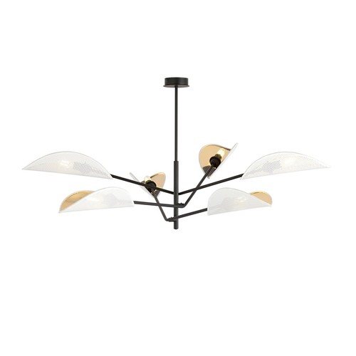 Vene 6 Vit/Guld taklampa - Ø12 cm, E14, 230V, utan ljuskälla