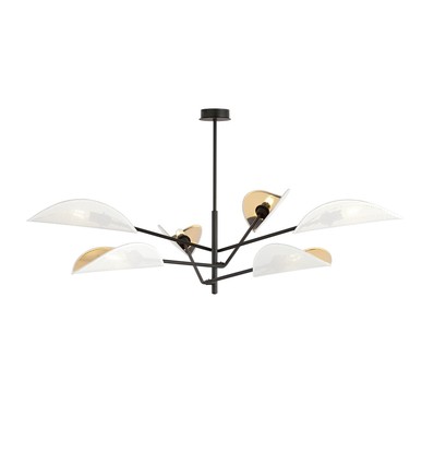 Vene 6 Vit/Guld taklampa - Ø12 cm, E14, 230V, utan ljuskälla