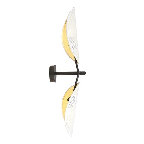 Vene K2 Vit/Guld vägglampa - Ø12 cm, E14, 230V, utan ljuskälla