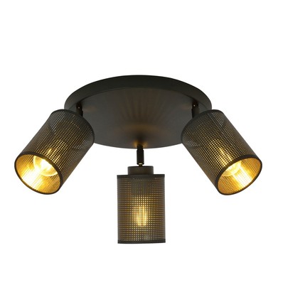 Bronx 3 Premium Svart taklampa - Ø10 cm, E14, 230V, utan ljuskälla.