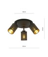 Bronx 3 Premium Svart taklampa - Ø10 cm, E14, 230V, utan ljuskälla.