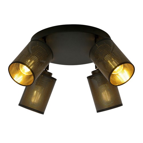 Bronx 4 Premium Svart taklampa - Ø10 cm, E14, 230V, utan ljuskälla
