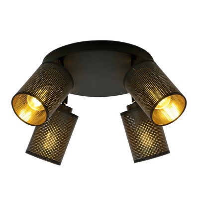 Bronx 4 Premium Svart taklampa - Ø10 cm, E14, 230V, utan ljuskälla