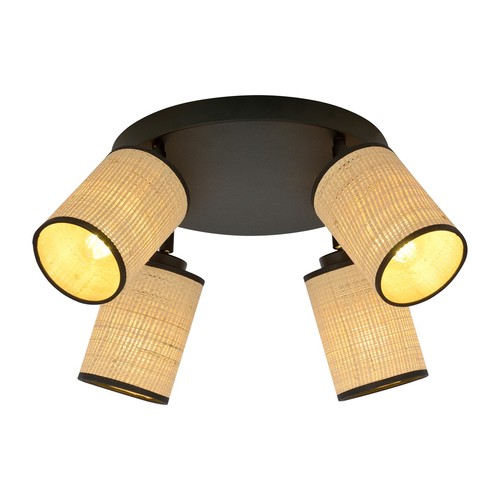 Yoga 4 Premium Svart taklampa - Ø10 cm, E14, 230V, utan ljuskälla
