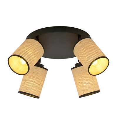Yoga 4 Premium Svart taklampa - Ø10 cm, E14, 230V, utan ljuskälla