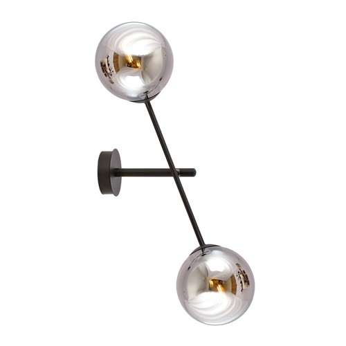 Linear K2 Svart/Grafit vägglampa - Ø14 cm, E14, 230V, utan ljuskälla