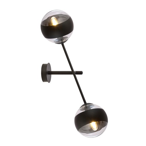 Linear K2 Svart/Rand vägglampa - Ø14 cm, E14, 230V, utan ljuskälla