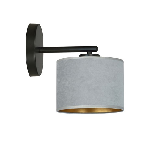 Hilde K1 Svart/Grå vägglampa - Ø20 cm, E27, 230V, utan ljuskälla