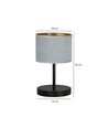 Hilde LN1 Svart/Grå bordslampa - Ø20 cm, E27, 230V, utan ljuskälla