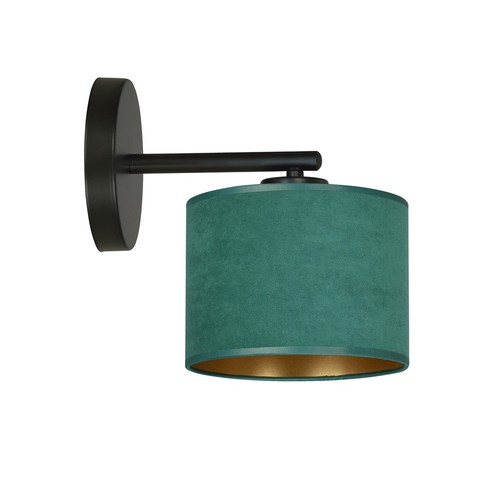 Hilde K1 Svart/Grön vägglampa - Ø20 cm, E27, 230V, utan ljuskälla