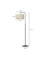 Hilde LP1 Svart/Vit golvlampa - Ø35 cm, E27, 230V, utan ljuskälla