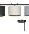 Hilde 3 Svart Mix pendellampa - Ø20 cm, E27, 230V, utan ljuskälla