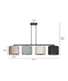 Hilde 4 Svart Mix pendellampa - Ø20 cm, E27, 230V, utan ljuskälla