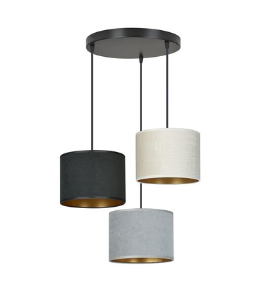 Hilde 3 Svart Premium Mix pendellampa - Ø20 cm, E27, 230V, utan ljuskälla