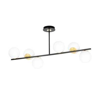 Floki 6 Svart/Guld taklampa - Ø15 cm, E14, 230V, utan ljuskälla