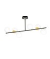 Floki 6 Svart/Guld taklampa - Ø15 cm, E14, 230V, utan ljuskälla