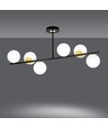 Floki 6 Svart/Guld taklampa - Ø15 cm, E14, 230V, utan ljuskälla