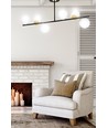 Floki 6 Svart/Guld taklampa - Ø15 cm, E14, 230V, utan ljuskälla
