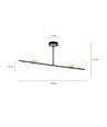 Floki 6 Svart/Guld taklampa - Ø15 cm, E14, 230V, utan ljuskälla