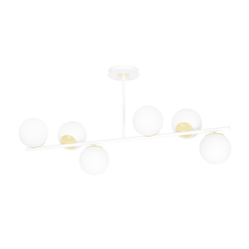 Floki 6 Vit/Guld taklampa - Ø15 cm, E14, 230V, utan ljuskälla