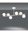 Floki 6 Vit/Guld taklampa - Ø15 cm, E14, 230V, utan ljuskälla