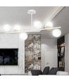 Floki 6 Vit/Guld taklampa - Ø15 cm, E14, 230V, utan ljuskälla