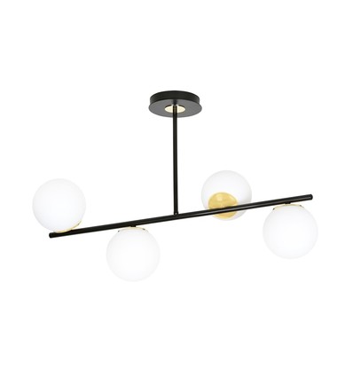Floki 4 Svart/Guld taklampa - Ø15 cm, E14, 230V, utan ljuskälla