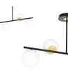 Floki 4 Svart/Guld taklampa - Ø15 cm, E14, 230V, utan ljuskälla