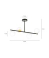 Floki 4 Svart/Guld taklampa - Ø15 cm, E14, 230V, utan ljuskälla