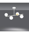 Floki 4 Vit-guld taklampa - Ø15 cm, E14, 230V, utan ljuskälla