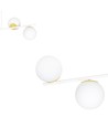 Floki 4 Vit-guld taklampa - Ø15 cm, E14, 230V, utan ljuskälla