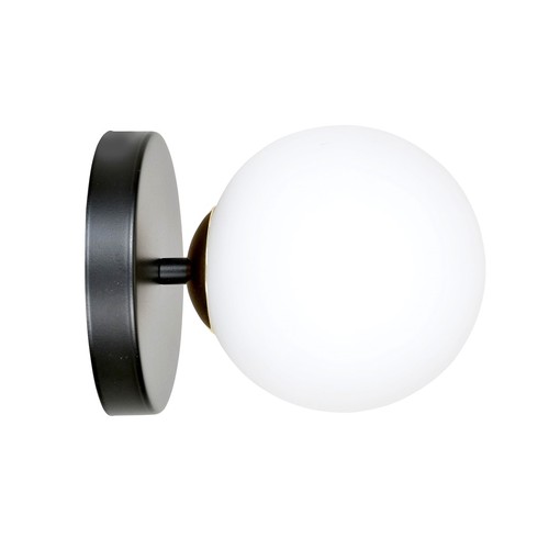 Floki K1 Black-gold vägglampa - Ø15 cm, E14, 230V, utan ljuskälla.