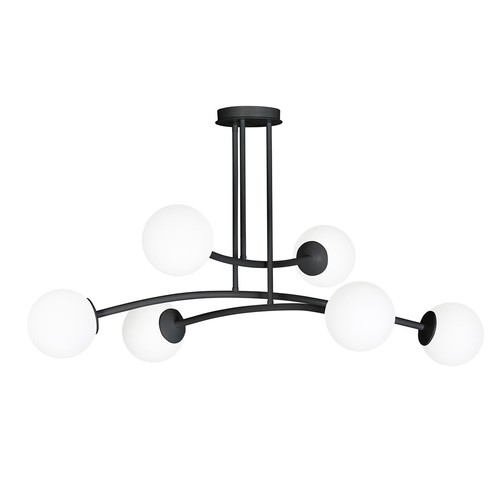 Halldor 6 Svart taklampa - Ø15 cm, E14, 230V, utan ljuskälla
