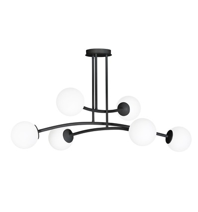 Halldor 6 Svart taklampa - Ø15 cm, E14, 230V, utan ljuskälla