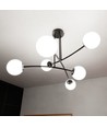 Halldor 6 Svart taklampa - Ø15 cm, E14, 230V, utan ljuskälla