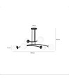 Halldor 6 Svart taklampa - Ø15 cm, E14, 230V, utan ljuskälla