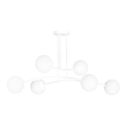 Halldor 6 Vit taklampa - Ø15 cm, E14, 230V, utan ljuskälla