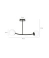 Halldor 2 Svart taklampa - Ø15 cm, E14, 230V, utan ljuskälla