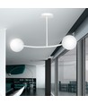 Halldor 2 Vit taklampa - Ø15 cm, E14, 230V, utan ljuskälla